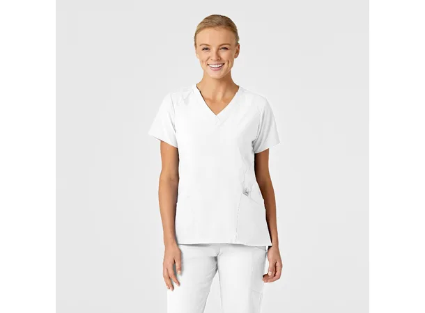 W123 Dametunika med V-hals White M 