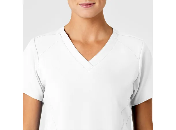 W123 Dametunika med V-hals White M 