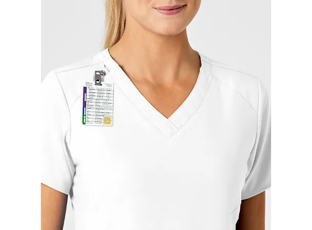 W123 Dametunika med V-hals White M 