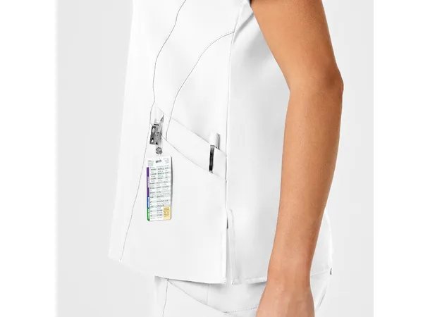 W123 Dametunika med V-hals White M 