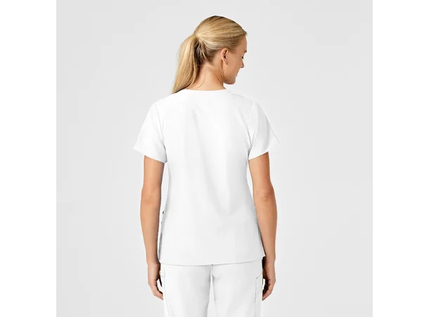 W123 Dametunika med V-hals White M 