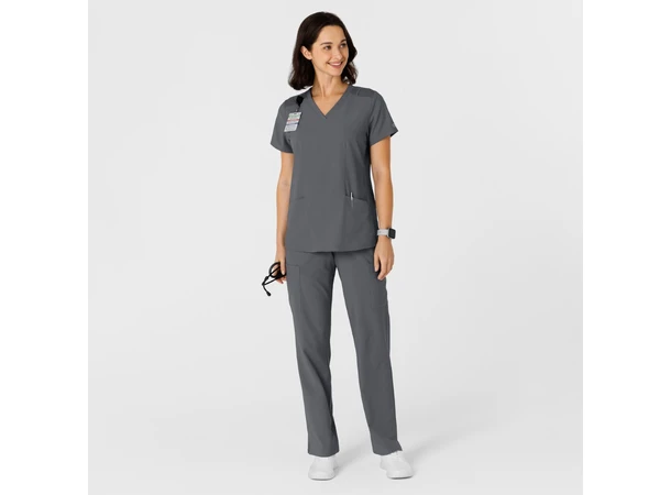 W123 Dametunika med kurvet V-hals Pewter XXL 