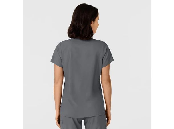 W123 Dametunika med kurvet V-hals Pewter XXL 