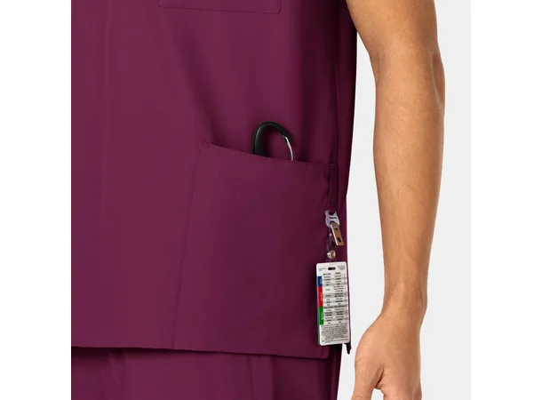 W123 Unisex tunika med 4 lommer Wine XL 