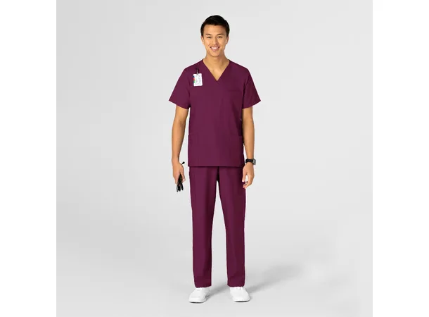 W123 Unisex tunika med 4 lommer Wine XL 