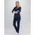 ROZA Dametunika med 3-kvart arm Ink Blue+White L 