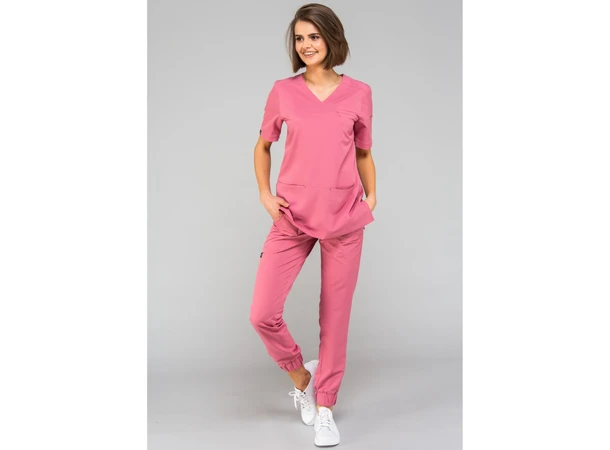AVA Dametunika med brystlomme Flamingo Pink S 