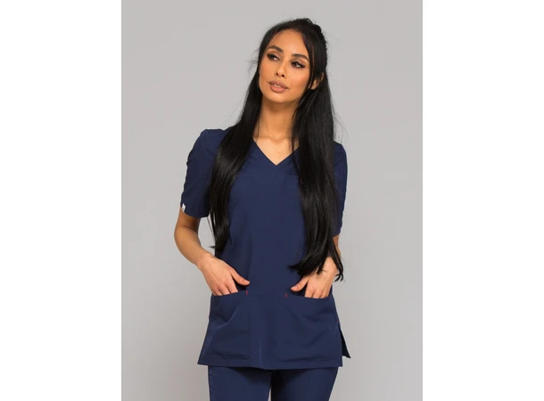 AVA Dametunika med brystlomme Ink Blue M 