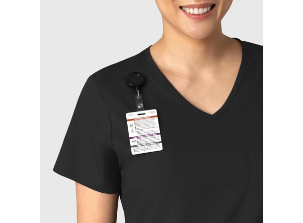 Boundless Dametunika med kurvet V-hals Black 3XL 
