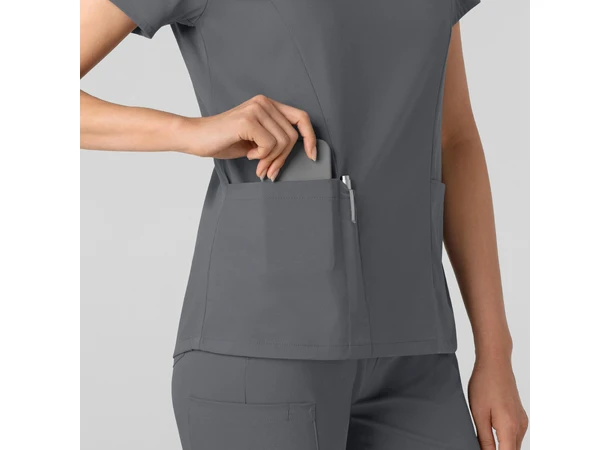 Boundless Dametunika med kurvet V-hals Pewter XXS 
