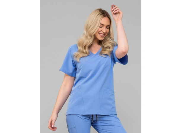 KIM Dametunika med V-hals Blue S 