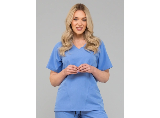 KIM Dametunika med V-hals Blue S 