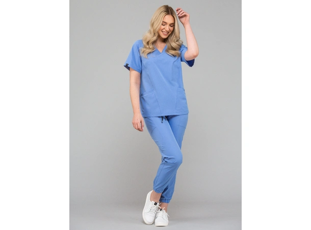KIM Dametunika med V-hals Blue S 