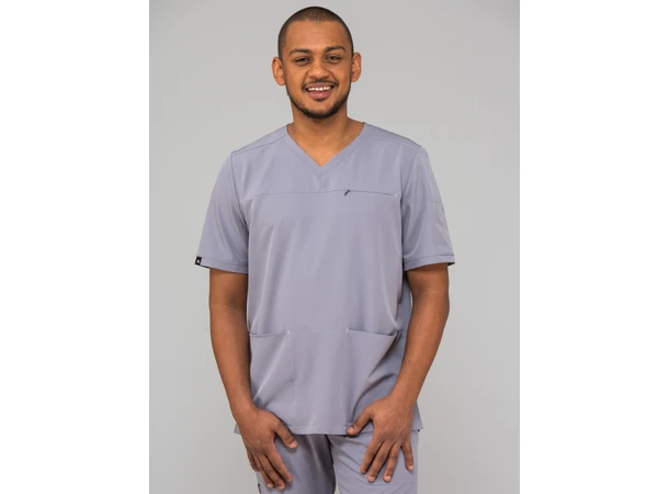 LEO Herretunika med brystlomme Steel Grey  XL 