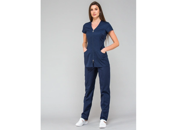 LILY Dametunika med glidelås i front Ink Blue M 