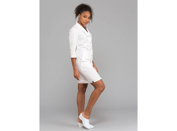 MAJA legefrakk med 3-kvart erm White XS 