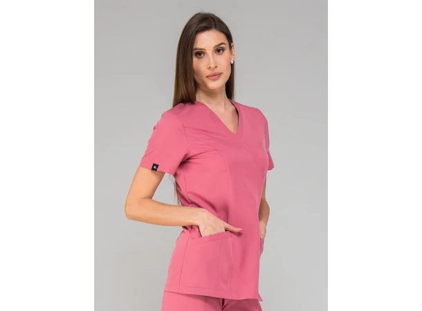 MIA Dametunika med Y-hals Flamingo Pink XL 