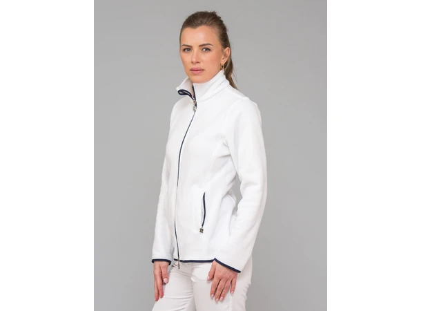 NELI Fleecejakke med lommer White+Ink Blue M 