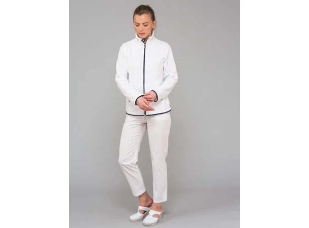 NELI Fleecejakke med lommer White+Ink Blue M 