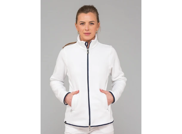 NELI Fleecejakke med lommer White+Ink Blue M 