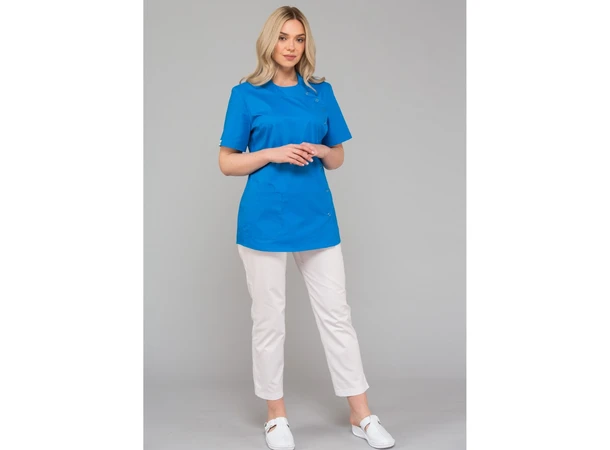 PAULA FLEX Dametunika med rund hals Neon Blue L 