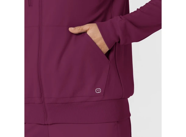 Renew Knit Damejakke med hette Wine XL 