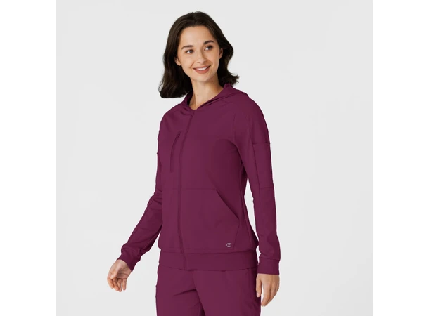 Renew Knit Damejakke med hette Wine XL 