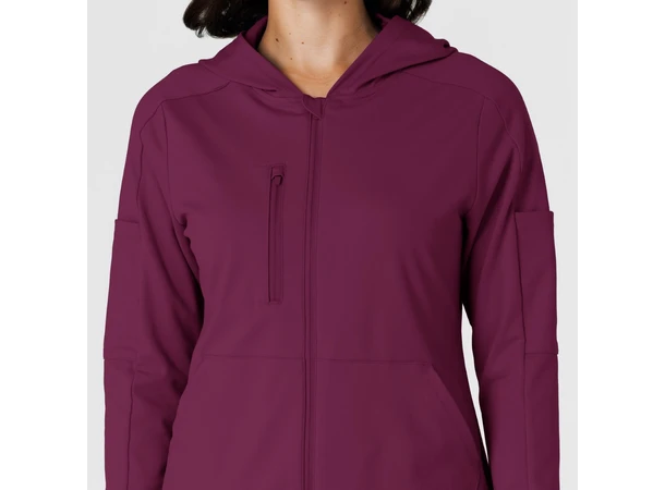 Renew Knit Damejakke med hette Wine XL 