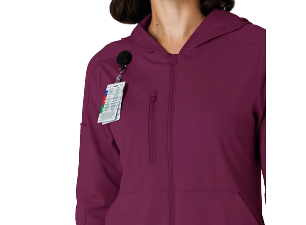 Renew Knit Damejakke med hette Wine XL 