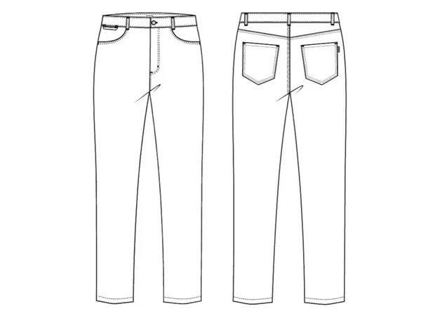 Standard High Stretch Damejeans Hvit 34 