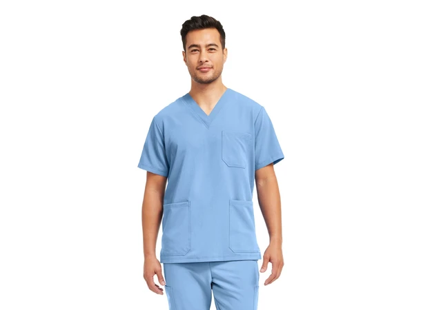 V-Tess Herretunika med V-hals Ceil Blue S 