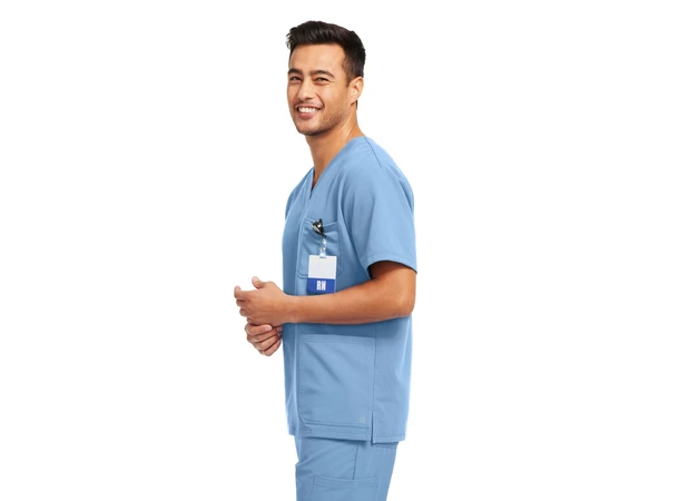 V-Tess Herretunika med V-hals Ceil Blue S 