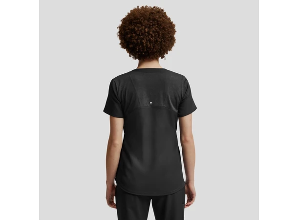 VIBE Dametunika med kurvet V-hals Black S 