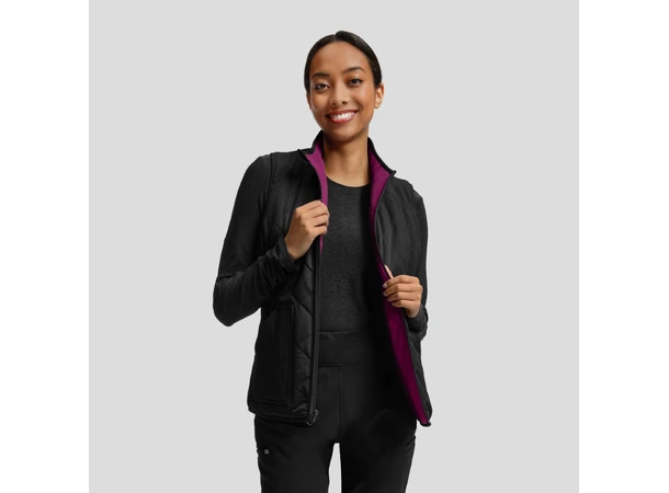 VIBE Vendbar vest Black Electric Purple M 