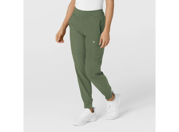W123 Damebukse med strikk i ben Olive XXL 