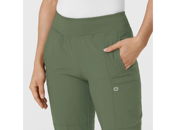 W123 Damebukse med strikk i ben Olive XXL 