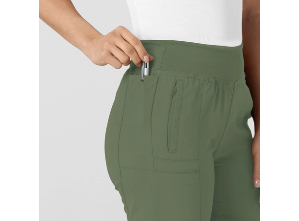 W123 Damebukse med strikk i ben Olive XXL 