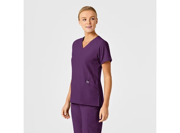 W123 Dametunika med V-hals Eggplant XL 