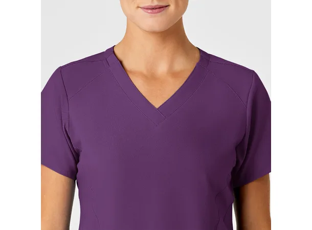 W123 Dametunika med V-hals Eggplant XL 