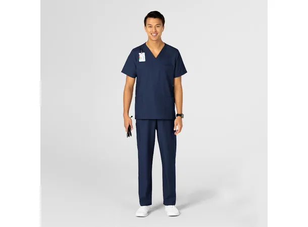 W123 Unisex tunika med 4 lommer Navy XL 
