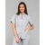 ROZA Dametunika med knapper i front Grey M 