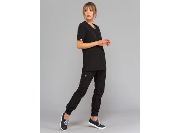 AVA Dametunika med brystlomme Black XL 
