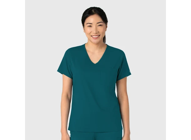 Boundless Dametunika med kurvet V-hals Caribbean Blue M 