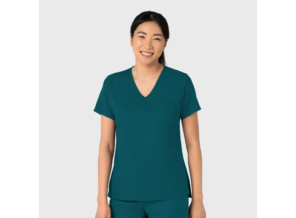 Boundless Dametunika med kurvet V-hals Caribbean Blue M 