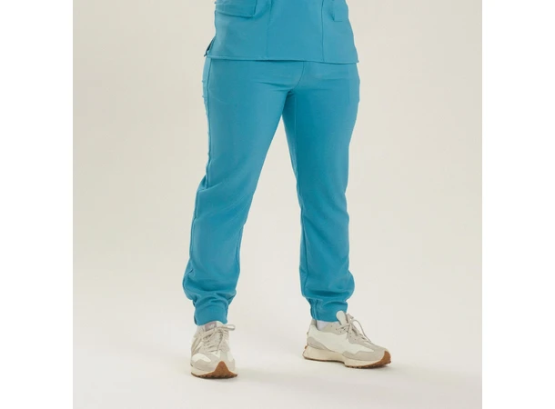 Helseuniform Bukse med strikk i ben Turkis XL 