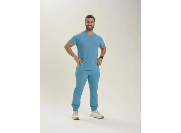 Helseuniform Bukse med strikk i ben Turkis XL 