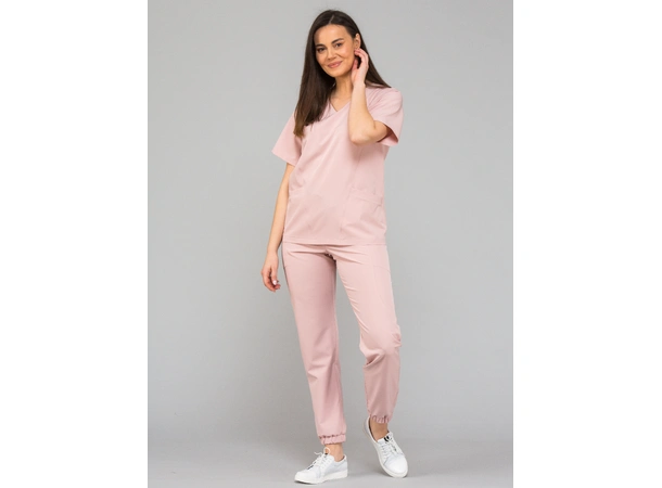 KIM Dametunika med V-hals Powder Pink M 