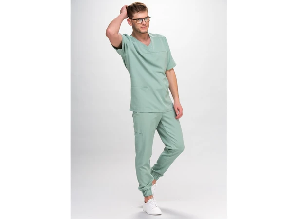 LEO Herretunika med brystlomme Olive  XL 