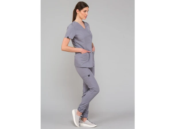 MIA Dametunika med Y-hals Steel Grey M 