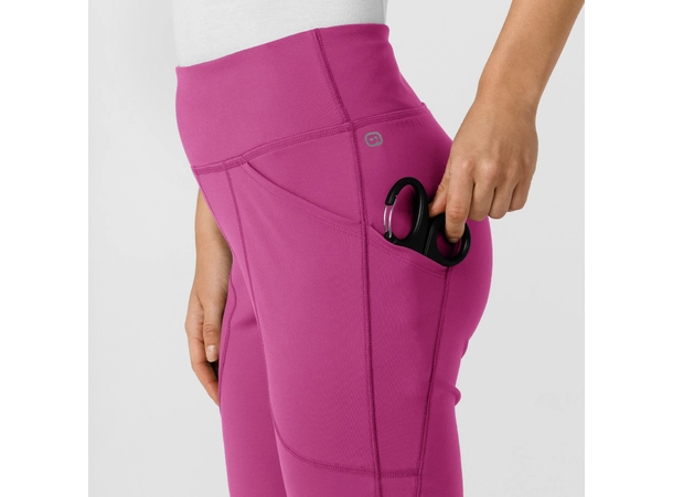 Renew Knit Yogabukse med strikk i livet Raspberry M 